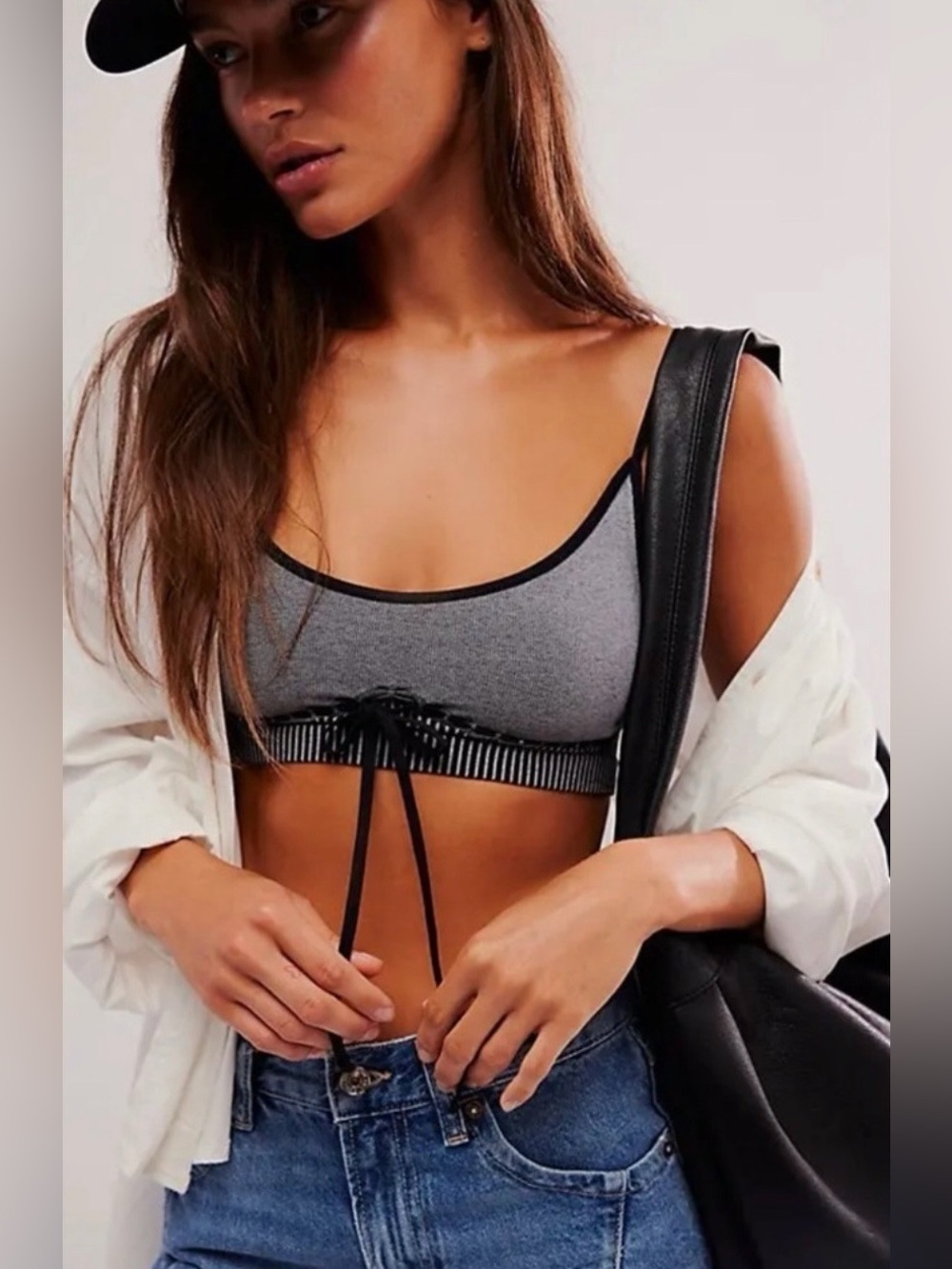 FREE PEOPLE | ✨NEW✨ Candy Ribbon Bralette in Black